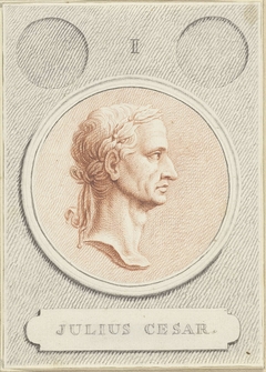 Portretmedaillon van Julius Caesar by Jan Caspar Philips