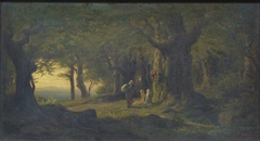 Prayer in the forest by Friedrich Adolph Arnold