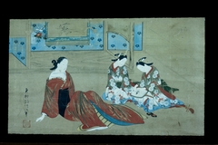 Prostitute and Two Attendants by Okumura Masanobu