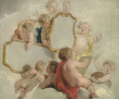 Putti with Mirrors by Jacob de Wit