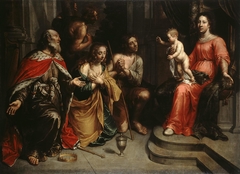 Repentant Sinners in front of the Virgin and Child
