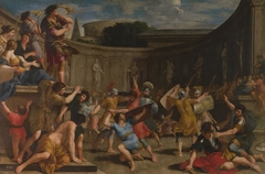 Roman Gladiators with Wooden Swords by Giovanni Francesco Romanelli
