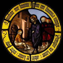 Roundel with Christ Healing the Blind Man by Anonymous