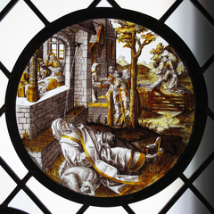 Roundel with the Blinding of Tobit (from a Series) by Anonymous
