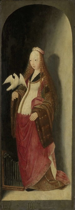 Saint Cecilia, right wing of a triptych