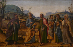 Saint Clément retrouve sa famille by Bernardino Fungai