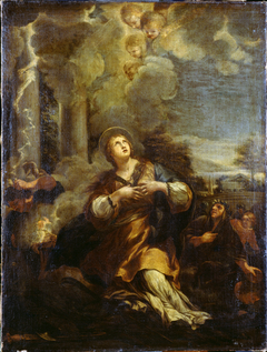 Saint Martina calling down Lightning on the Idol by Anonymous