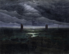 Sea Shore in Moonlight by Caspar David Friedrich