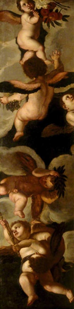 Six Cupids with Symbols of Earth and Fire by Anonymous