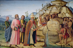 St Clement striking the Rock by Bernardino Fungai