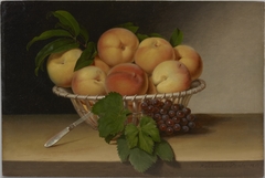 Still Life with a Basket of Peaches by Raphaelle Peale