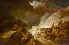 Storm and Avalanche near the Scheidegg in the Valley of Lauterbrunnen by Philip James de Loutherbourg