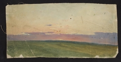 Study of a landscape at sunset by nieznany malarz polski