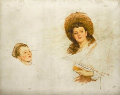 Study of the Artist's daughter Hilda Orchardson (born 1875) and one of her younger brothers by William Quiller Orchardson