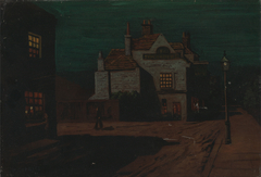 The Black Lion, Chelsea by Night by Walter Greaves