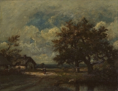 The Cottage by the Roadside, Stormy Sky