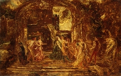 The Court of the Princess by Adolphe Joseph Thomas Monticelli