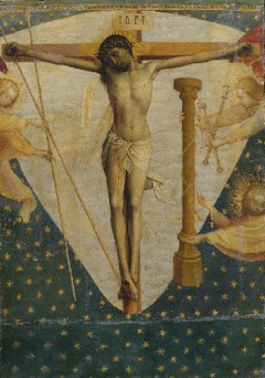 The crucified Christ with angels carrying the Arma Christi by Unknown Artist