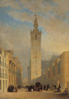 The Giralda viewed from the Calle Placentines by José Domínguez Bécquer
