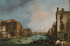 The Grand Canal in Venice with the Rialto Bridge by Canaletto
