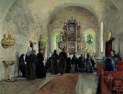 The Holy Communion celebrated in Stange Church by Harriet Backer