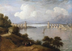 The Menai Bridge by George Arnald