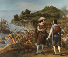 The Recapture of San Juan in Puerto Rico by Eugenio Caxés
