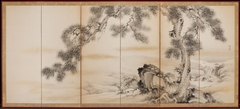 Three Friends of Winter [right of a pair] by Yamamoto Baiitsu