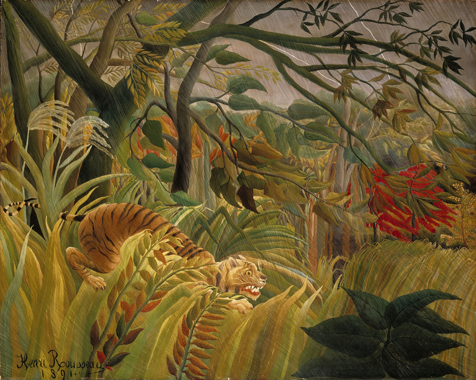 Tiger in a Tropical Storm (Surprised!)