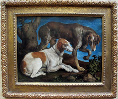 Two Hounds by Jacopo Bassano