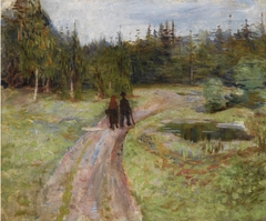 Two People on the Way to the Forest by Edvard Munch