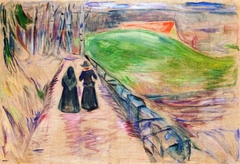 Two Women on the Road by Edvard Munch
