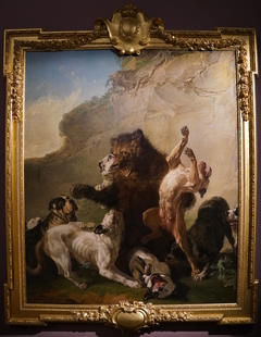 Un Ours de Pologne attaqué par des Chiens by Jean-Jacques Bachelier