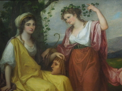 Portrait of Domenica Dorghen and Maddalena Volpato as Muse of Tragedy ans Muse of Comedy by Angelica Kauffman