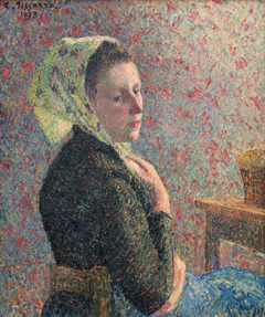 Woman with green scarf