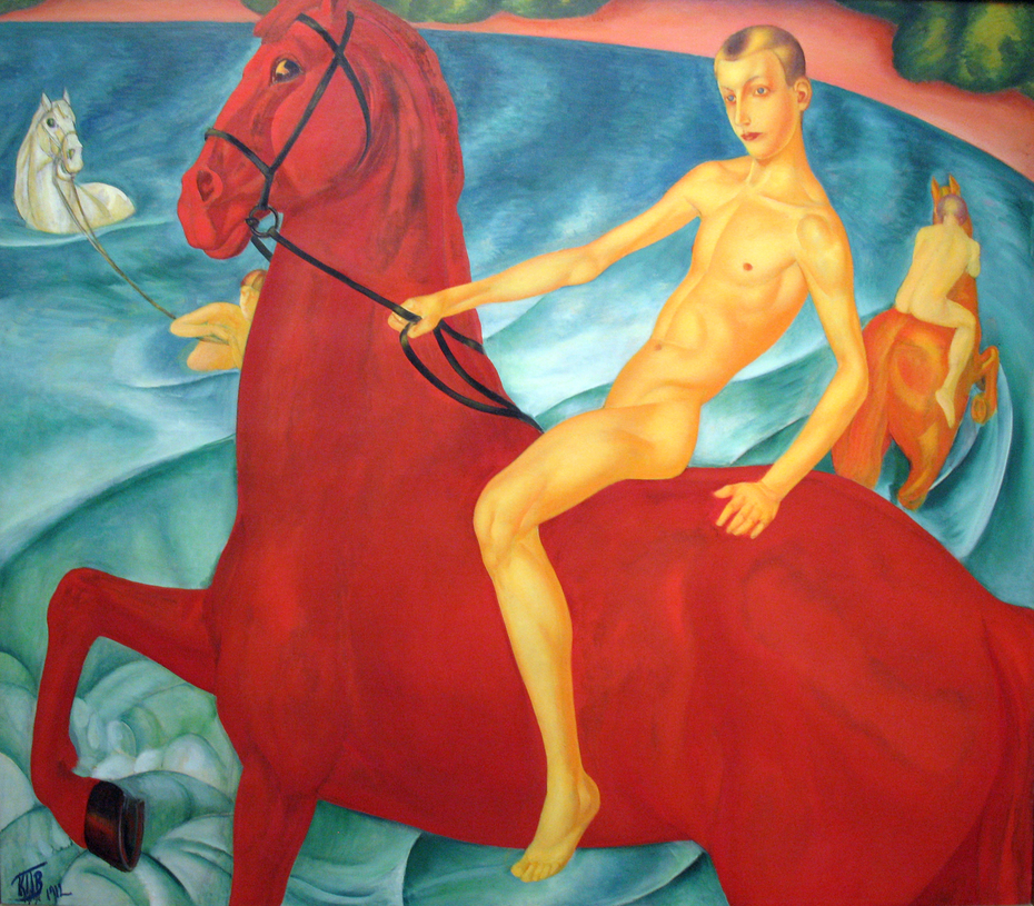 Bathing of a Red Horse