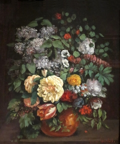 Vase of Lilacs, Roses, and Tulips