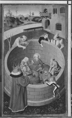 Veitsaltar: Die hll. Veit, Modestus und Crescentia im Löwenzwinger by Gabriel Mälesskircher