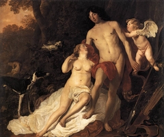Venus and Adonis by Jacob Adriaensz Backer