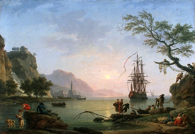 View of a Port in the Morning