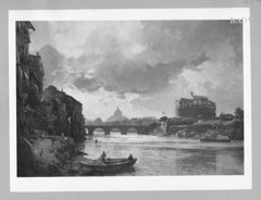 View of Rome with Tiber by Gustav Schönleber