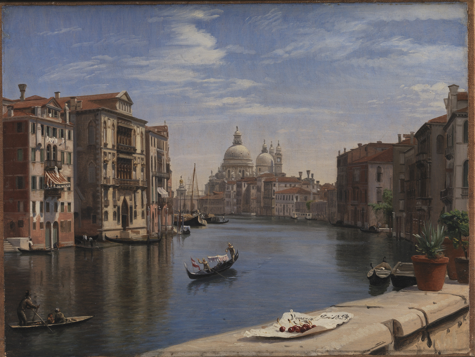 View of the Grand Canal, Venice. In the Background S. Maria della Salute