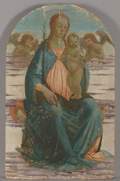 Virgin and Child with Angels Seated on Cloud
