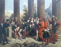 Visit of François Ier to Nimes monuments by Alexandre-Marie Colin
