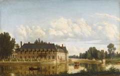 Vue du château de Chantilly prise du parc anglais