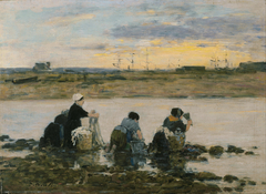Washerwomen by the River by Eugène Louis Boudin