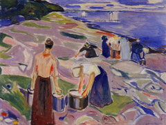 Washing Clothes by the Sea by Edvard Munch