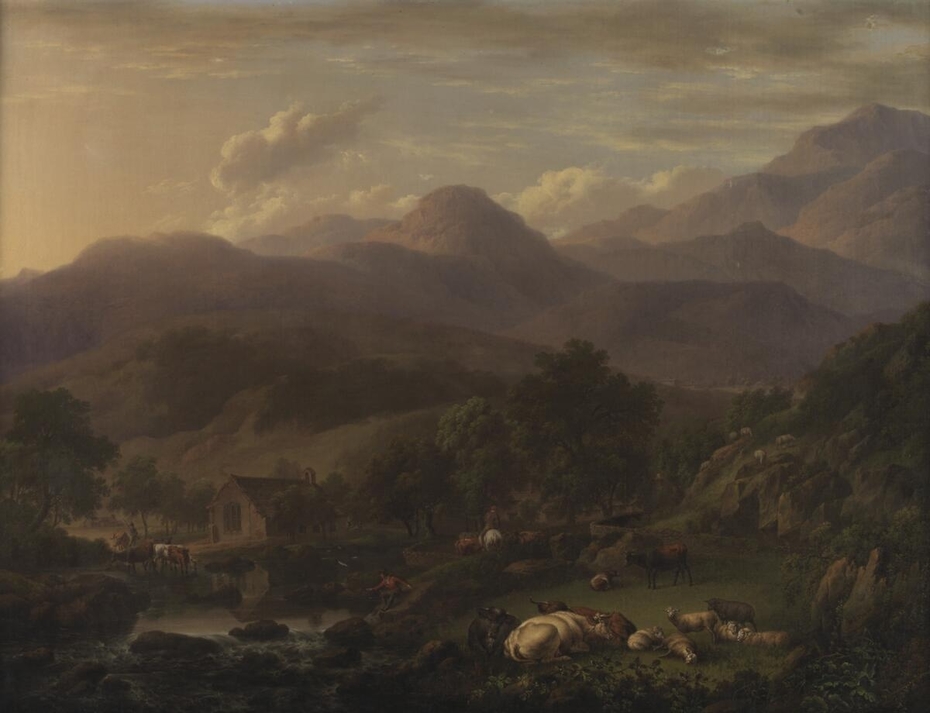 Welsh landscape with animals