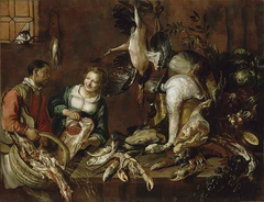 Woman Selling Poultry and Fish