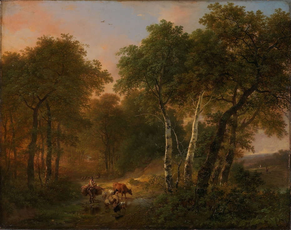 Wood Landscape with Animals